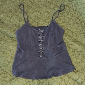 American Eagle Outfitters Gray Tank Top